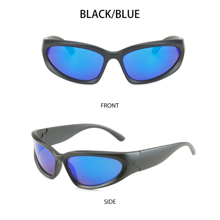 Fishing Running Mirrored Sun Glasses Sports Baseball Cycling Sunglasses for  Boy and Girl Cycling UV Protection Black Frame Blue Mer