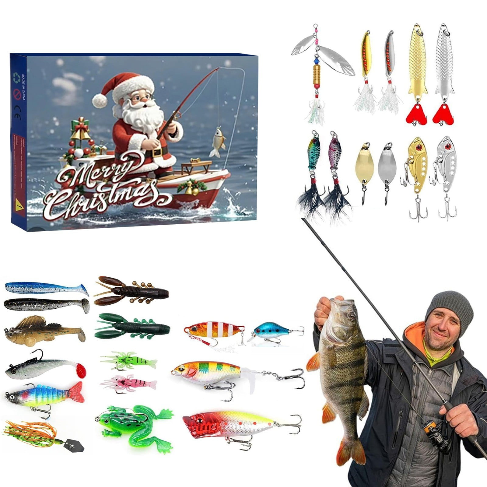 Fishing Set Set Christmas Advent Calendar Blind Fishing Lovers