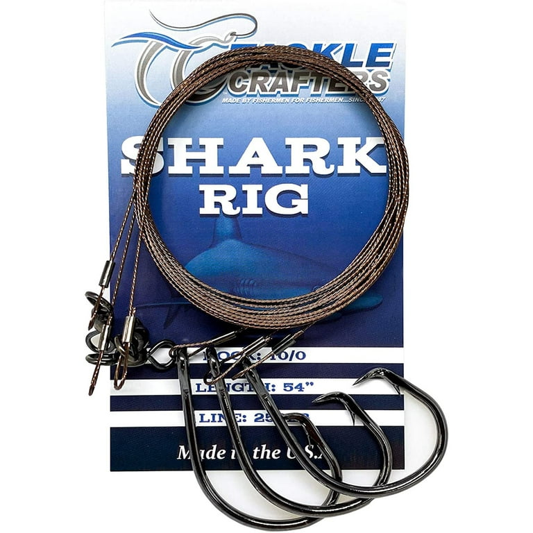 Fishing Shark Rig,2pcs Surf Fishing Leader Rigs with Tuna Shark Hooks  Stainless Steel Cable Leader Wire Rig Deep Sea Fishing Hooks Big Game Leader  Rig for Shark Tuna Toothy - Yahoo Shopping