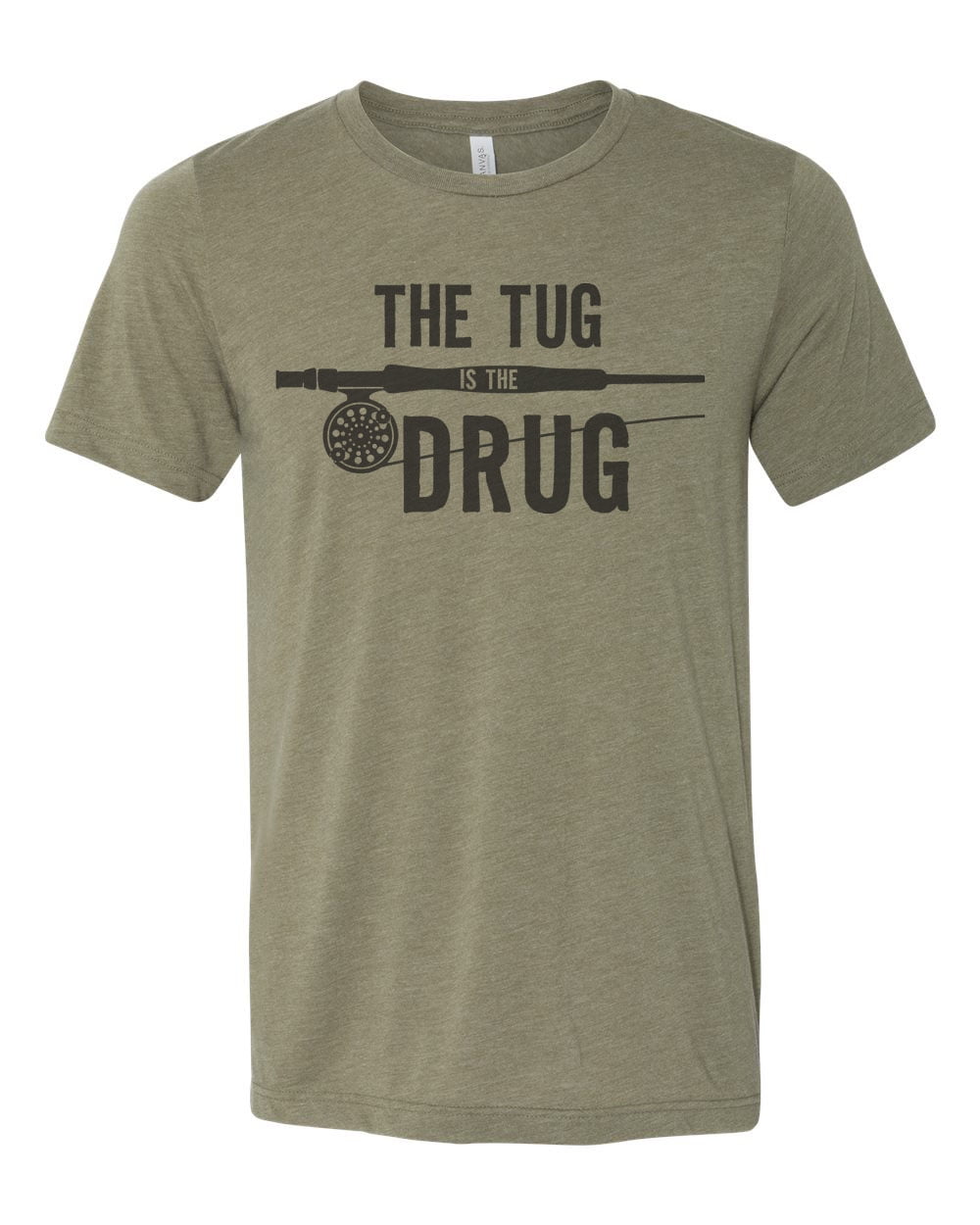 Fishing Shirt, The Tug Is The Drug, Fly Fishing Apparel, Trout Fish Tshirt, Fishing  Shirt For Men, Trendy Fishing T, Fly Fishing Clothes, Heather Olive, XL 