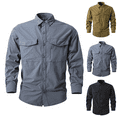 thumbnail image 1 of Fishing Shirt for Men Long Sleeve Button Down Work Shirt Quick Dry Tactical Shirt with Pockets Breathable for Hiking Travel, 1 of 3