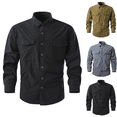 thumbnail image 1 of Fishing Shirt for Men Long Sleeve Button Down Work Shirt Quick Dry Tactical Shirt with Pockets Breathable for Hiking Travel, 1 of 4