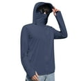 thumbnail image 1 of Fishing Shirts for Men, Mens Hooded Sun Shirt with Mask Long Sleeve UPF 50+ Rash Guards Cooling Lightweight Hoodies Athletic Stretch Quick Dry Top Hiking Swimming Running UV Protection Shirts, 1 of 3
