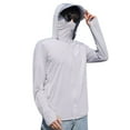 thumbnail image 1 of Fishing Shirts for Men, Mens Hooded Sun Shirt with Mask Long Sleeve UPF 50+ Rash Guards Cooling Lightweight Hoodies Athletic Stretch Quick Dry Top Hiking Swimming Running UV Protection Shirts, 1 of 4