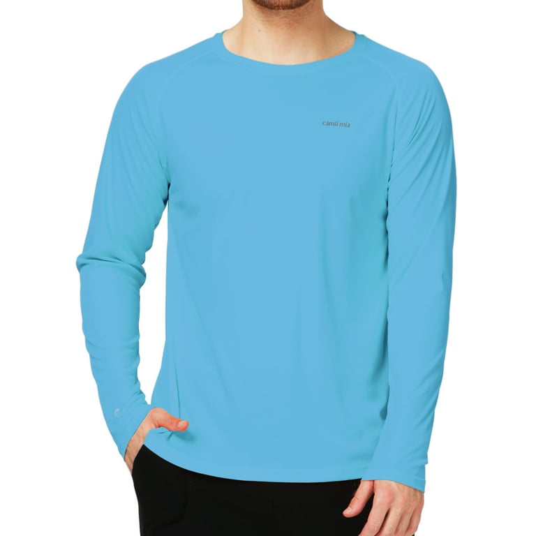 Fishing Shirts for Men Long Sleeve Shirts Sun Protection Shirts, Athletic  Shirts for Men, Men UPF 50+ SPF Shirts for Running Hiking