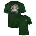thumbnail image 1 of Fishing Short Sleeve T-shirt Jumping Rainbow Trout-forest-xxxl, 1 of 4