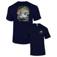 thumbnail image 1 of Fishing Short Sleeve T-shirt Jumping Rainbow Trout-navy-xxl, 1 of 4