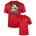 thumbnail image 1 of Fishing Short Sleeve T-shirt Jumping Striped Bass-red-5xl, 1 of 4