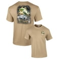thumbnail image 1 of Fishing Short Sleeve T-shirt Jumping Striped Bass-tan-4xl, 1 of 4