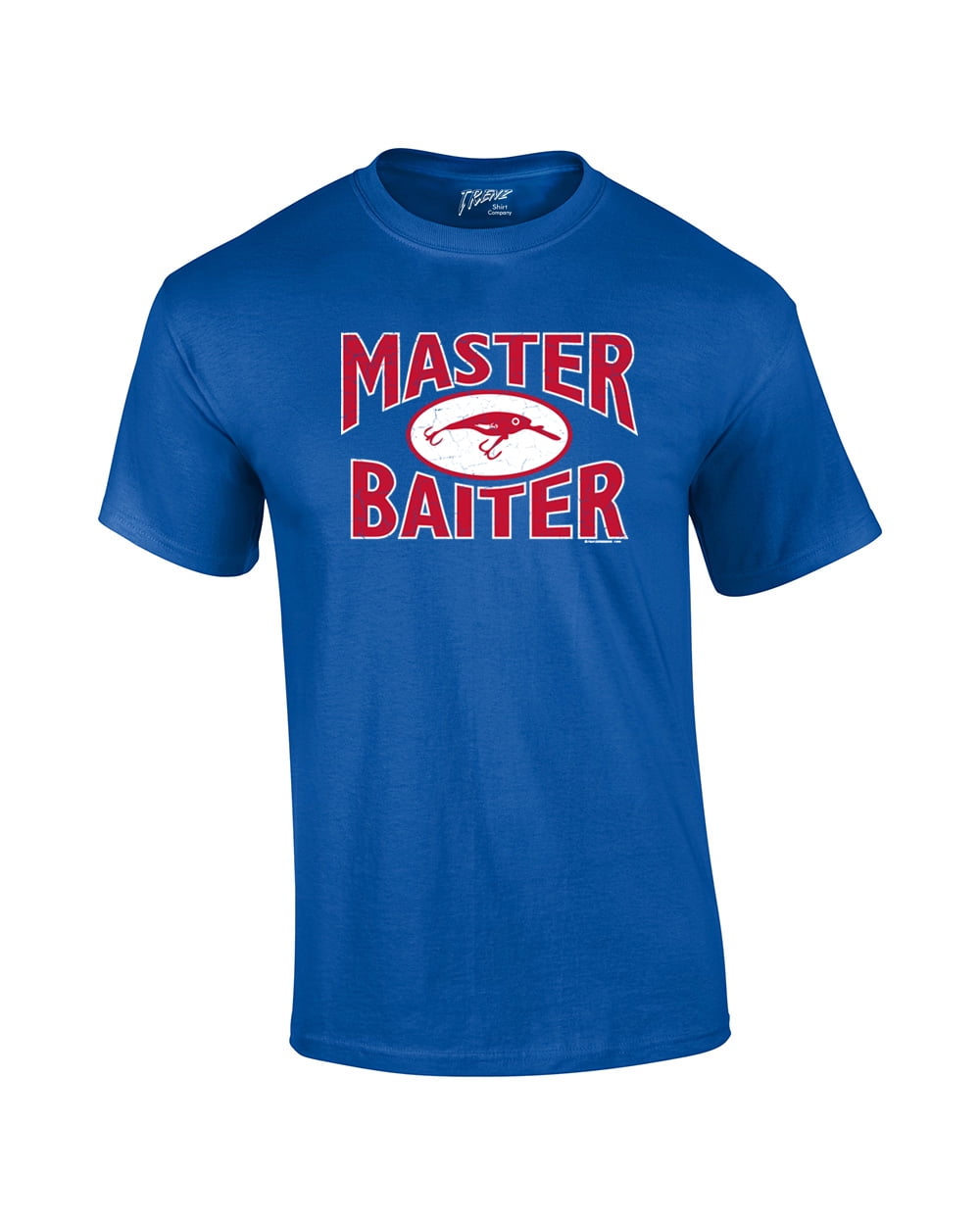 Fishing Short Sleeve T-shirt Master Baiter Hook Lure-red-XXL