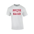 thumbnail image 1 of Fishing Short Sleeve T-shirt Master Baiter Hook Lure-White-5xl, 1 of 4