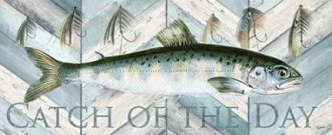 Fishing Sign I Canvas Art - Tre Sorelle Studios (10 x 20)