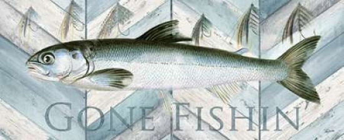 Fishing Sign II Canvas Art - Tre Sorelle Studios (24 x 48)