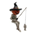 thumbnail image 1 of Fishing Skeleton Sculpture Halloween Garden Decorations, Mini Skeleton Figurines Statue Decor, Resin Gothic Decor for Home Office Desk Unique Holiday Ornament Used to Pond Fountain, 1 of 4