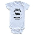 thumbnail image 1 of Fishing Skills Loading Funny Fishing Baby Bodysuit, 6-9 months white, 1 of 4