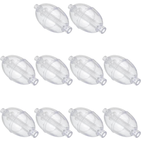 Fishing Slip Cast Spin Floats 1.5 in, 10 Pack ABS Oval Bend Fishing Bobber Tackle for Freshwater Saltwater, Clear