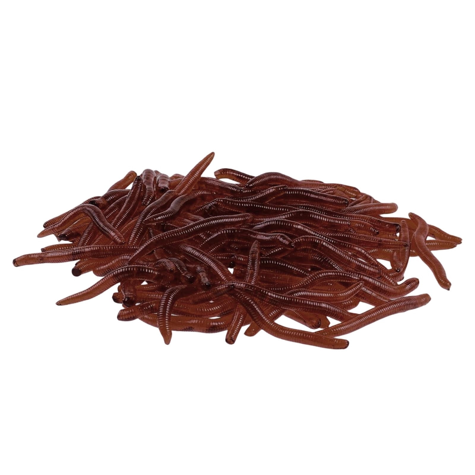 Fishing Soft Lures, 100Pcs Lifelike Earthworm Worm Baits, 1.57 Inch ...
