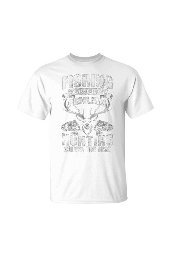 Fishing Solves My Problems V2 Unisex Jersey Crewneck Tshirt