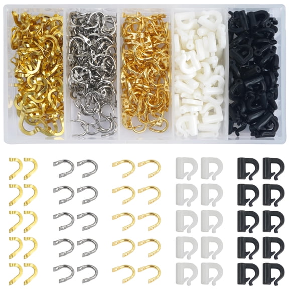 Fishing Spinner Clevis Kit, 400pcs Easy Spin Spinner Clevis Quick Change Spinner Blades Clevis Folded Clevis for Lure Making Supplies Walleye Spinner Rig Crawler Harness Spinner Making Clevis