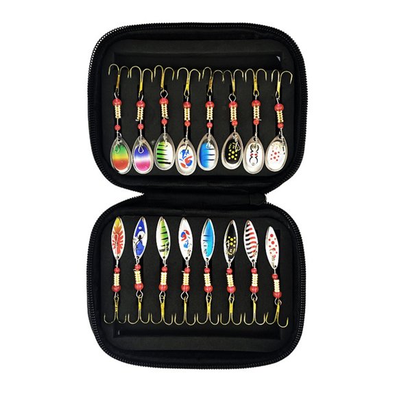 Fishing Spinner Hard Baits Spoon Fishing Lure with Storage Bag Artificial Baits Spinner Blinkers Fishing Part