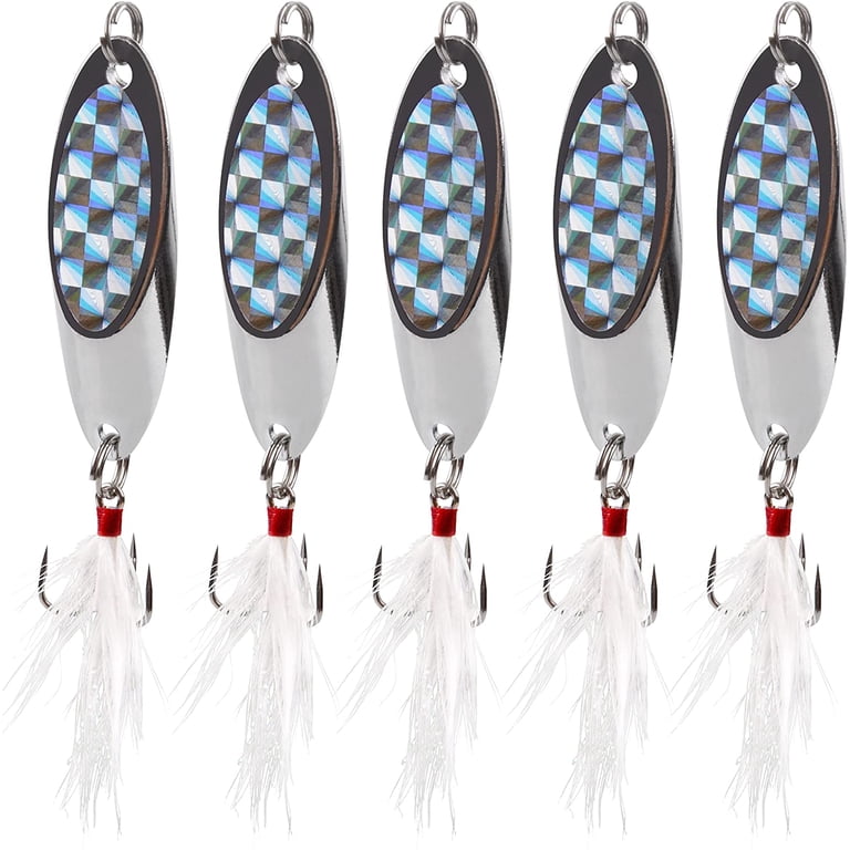 12PCS Box Fishing Lures Trout Spoon Casting Spoons Metal Crankbait