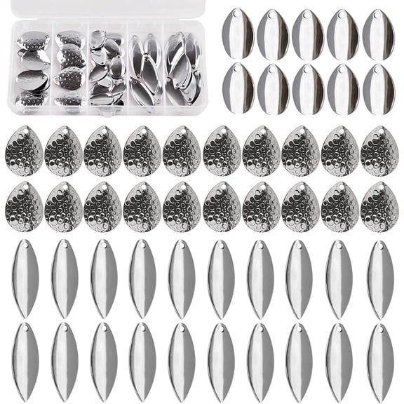 Fishing Spoon Spinner Blades - Deep Cup Spoons Easy Spin Spinner Bait Making Kit Fishing Lures DIY Accessories Freshwater Saltwater Fishing Tackle