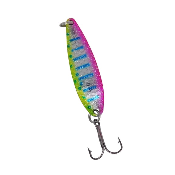 Fishing Spoons Lures Metal Construction Hook Baits Trouts Casting Spinner Baits
