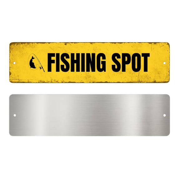 Fishing Spot Metal Sign by DC | Arrow Metal Directional Signage for ...