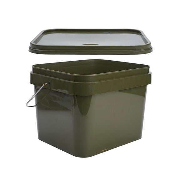 Fishing Square Bucket 10 liters Capacity for Handling For Carp Baits with Detachable Interior Parts and Reinforced Edges