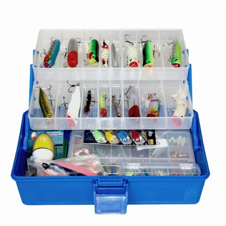 Fishing Storage Box Hook Tackle Tool Container with Handle Waterproof  Equipment Box - Walmart.com