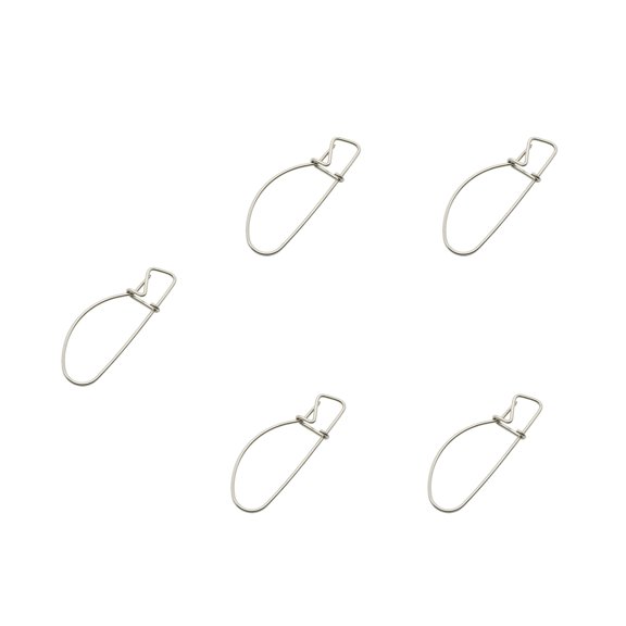 Fishing Stringer Replacement Clips, Five 304 Stainless Steel Locking Clasps for Tackle Storage and Assembly by Anglers