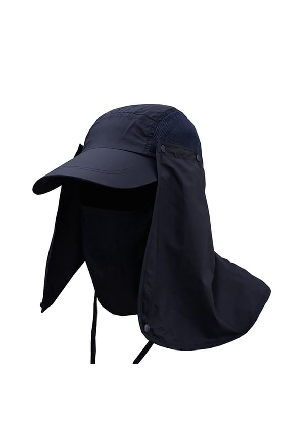 Fishing Sun Hat with Neck Flap Fishing Flap Caps Men Women Quick Dry Sunshade UV Protection Removable Ear Neck Cover Outdoor Sportswear Accessories for Hiking Running Fishing Baseball Golf