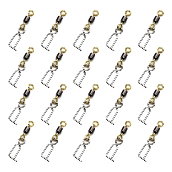Fishing Swivels Clip Fishing Tool Accessory Stainless Steel Fast Lock Clip Swivels Fast Change Lure Clip for Squid Jigs