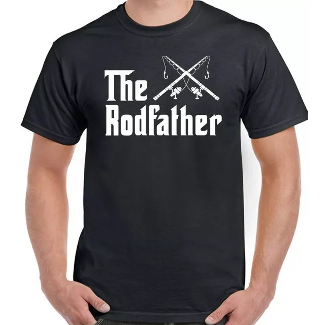 Fishing TShirt The Rodfather Mens Funny Angling Reel Rod
