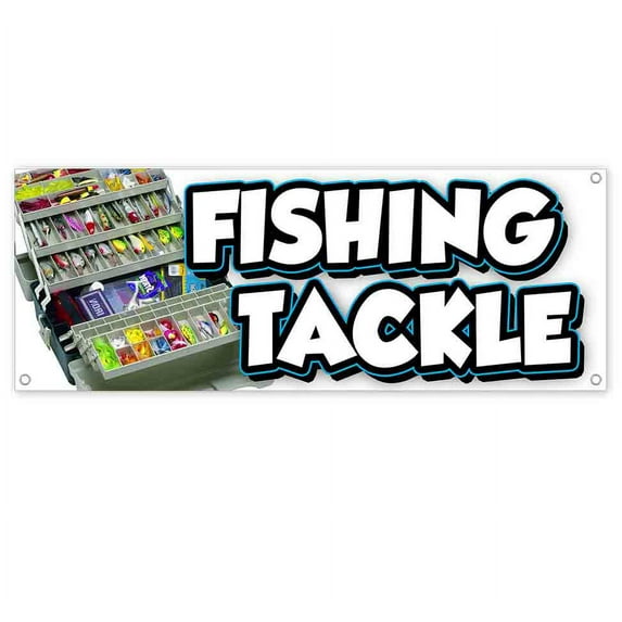 Fishing Tackle 13 oz Vinyl Banner With Metal Grommets