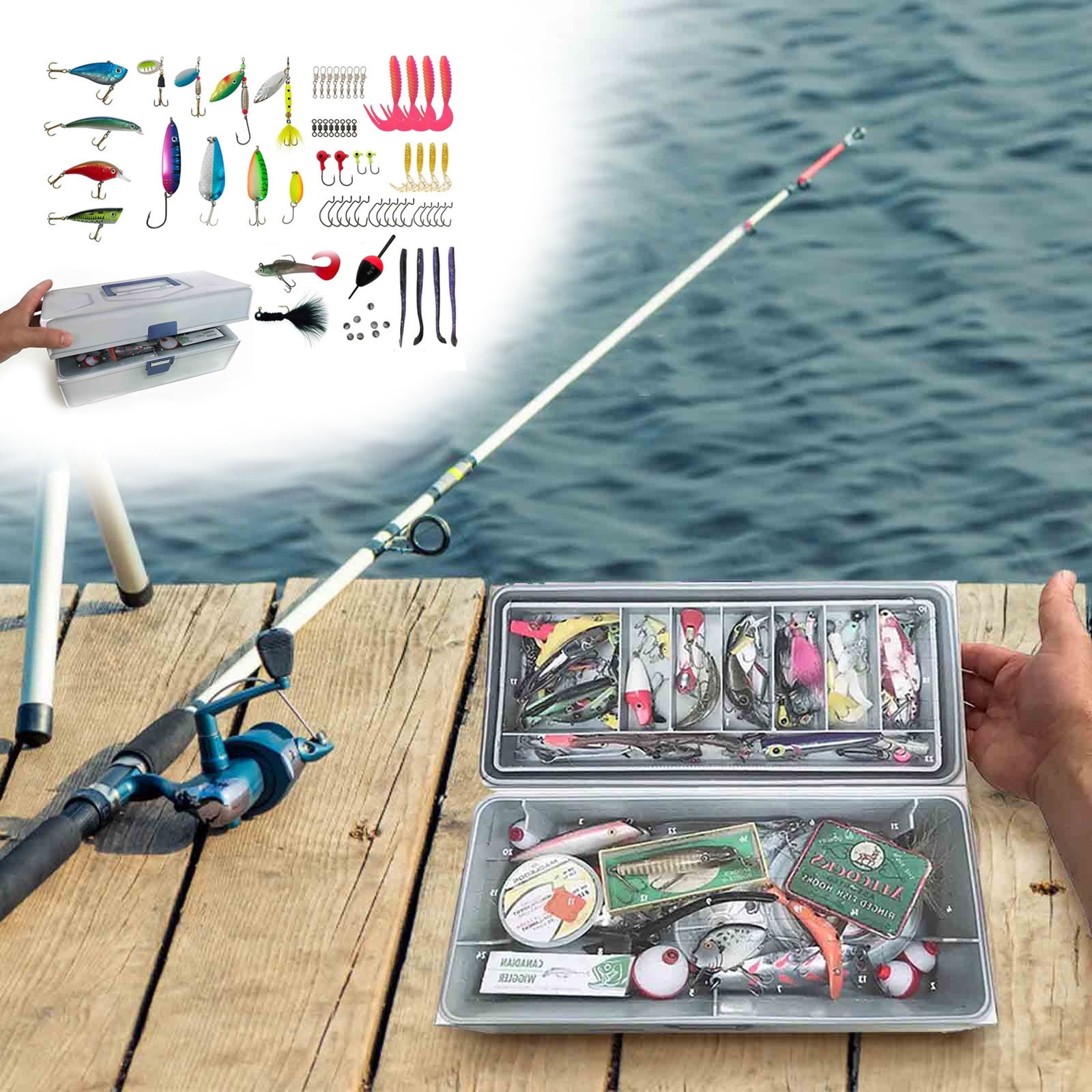 Fishing Tackle Advent Calendar 2023, Fishing Tackle Set Tackle Box Fishing Gear & Lures