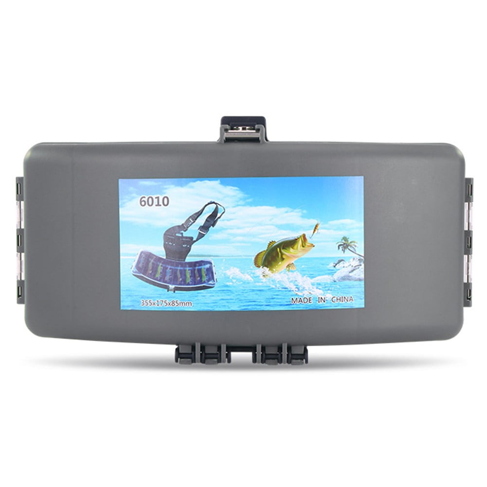 Fishing Tackle Box Bait Lure Case Waist Belt Organizer Fishing Accessories Tools, Grey