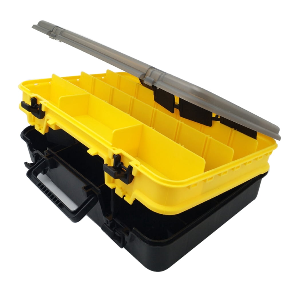 Fishing Tackle Box Fishing Hook Storage Trags Organizers Box Clear Adjusted Dividers Terminals Tackle Case