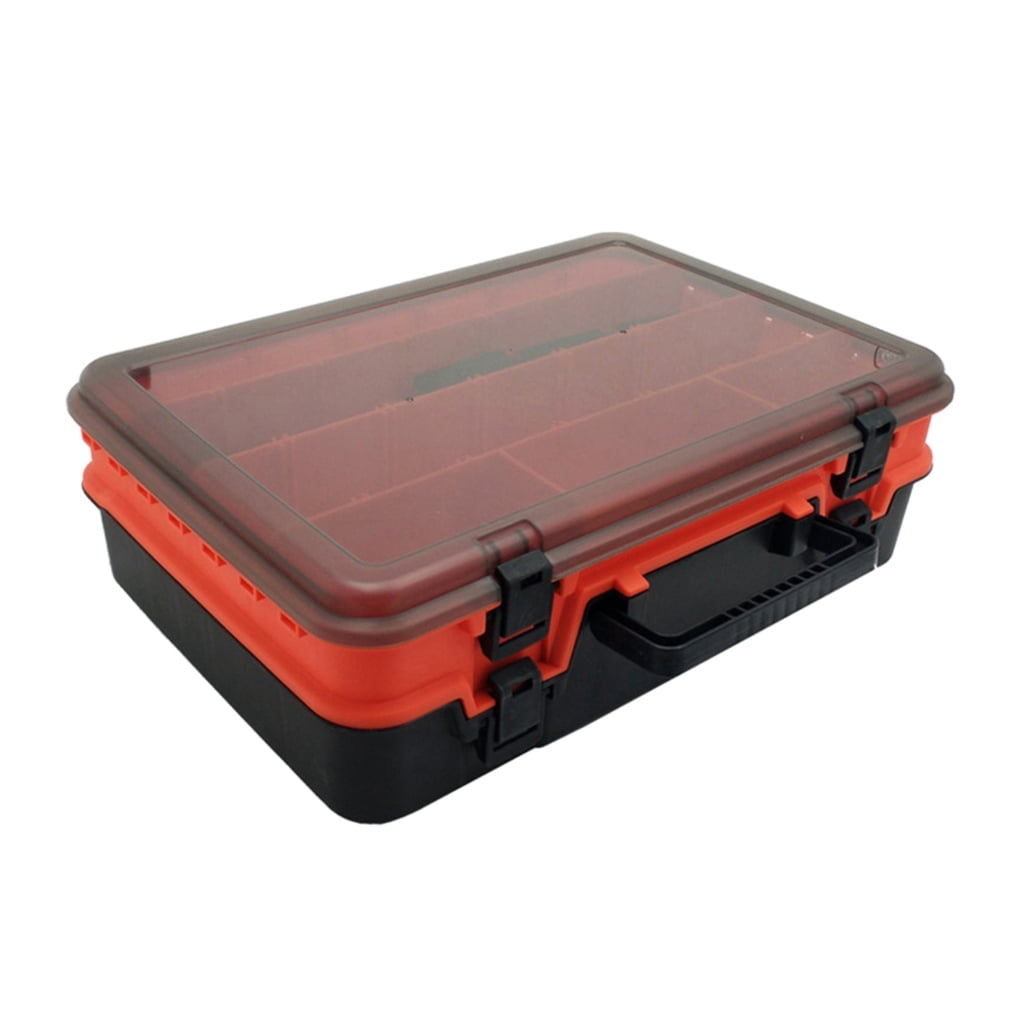Fishing Tackle Box Fishing Hook Storage Trags Organizers Box Clear Adjusted Dividers Terminals Tackle Case
