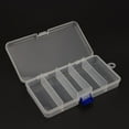 thumbnail image 1 of Fishing Tackle Box Organizer | 5 Compartments Plastic Storage Container Case | Multifunctional Hard Utility Box | Freshwater Saltwater Fly Fishing Gear | 17.5x9.5x3cm | White | 1 PC, 1 of 8
