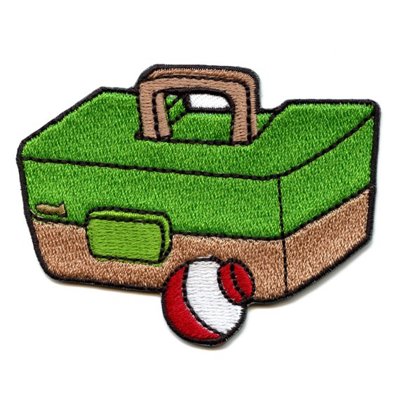 Fishing Tackle Box Patch Bait Tool Compartment Embroidered Iron On