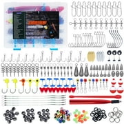 Fishing Tackle Box with Wacky Rig Tool,Saltwater and Freshwater Lures Fishing Gear Kit Including Fishing Accessories,Bobbers Float etc,Fishing Equipment for Bass,Trout, Salmon .