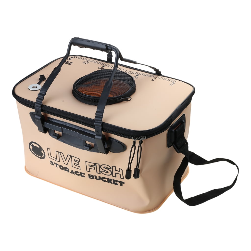 Fishing Tackle Box Water Bucket Foldable EVA Folding Fish Bucket with Handle