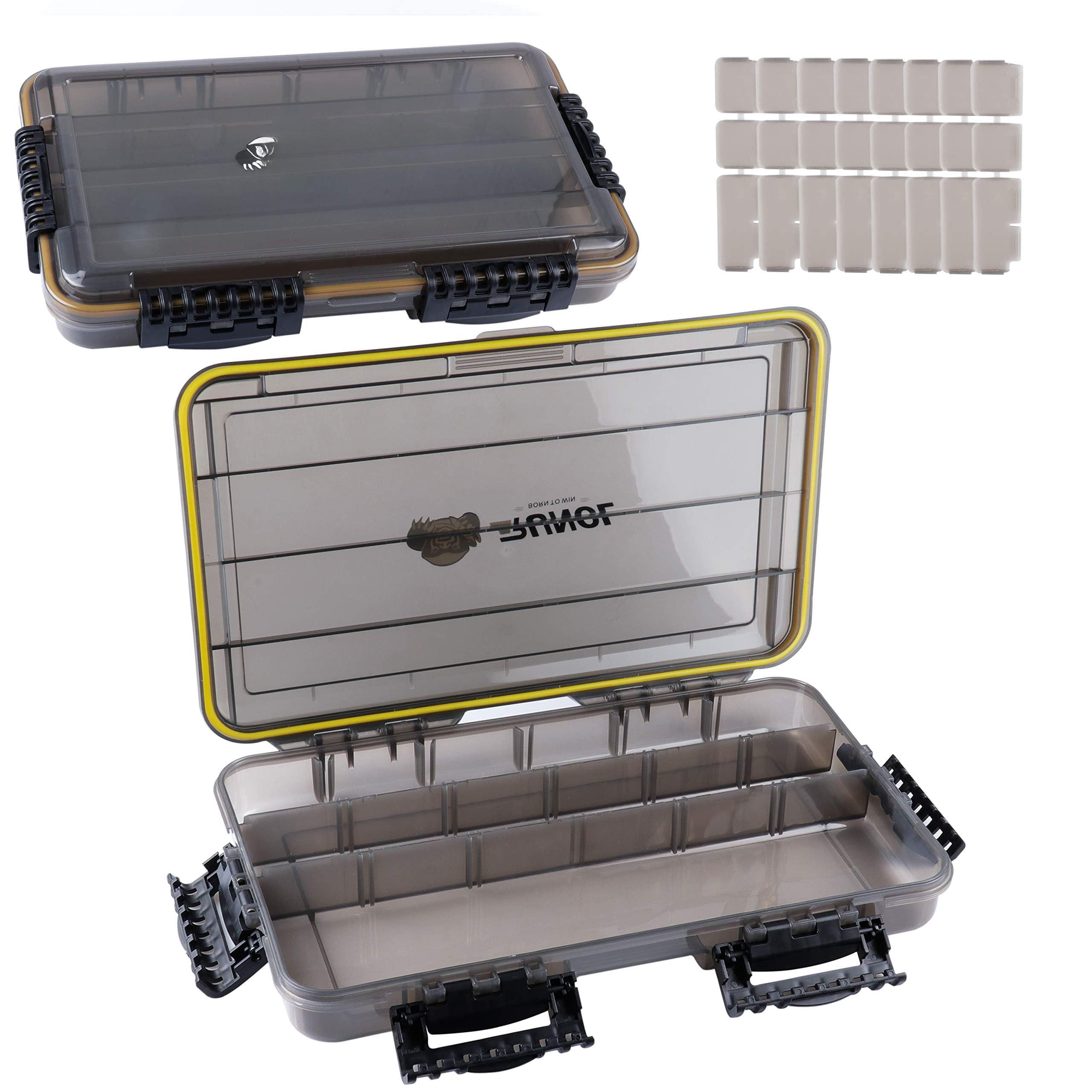 Fishing Tackle Box  Waterproof Tray For Jigs Lures Thicker Floating Utility With Adjustable Dividers 3600/3700/large 3700 Size