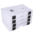 thumbnail image 1 of Fishing Tackle Boxes - 3600 3700 Plastic Storage Organizer Box With Removable Dividers 4 Packs Transparent Trays, 1 of 7
