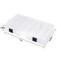thumbnail image 1 of Fishing Tackle Boxes  3600 3700 Trays With Adjustable Dividers Clear Plastic Box Organizer Storage For Lure Bait Hook Craft Beads Earring Container 3 Or 4 Packs, 1 of 8