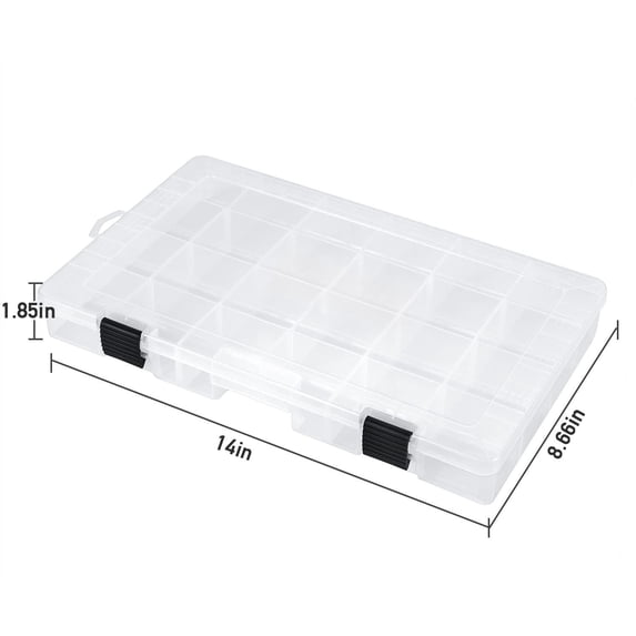 Fishing Tackle Boxes 3600 3700 Trays With Adjustable Dividers Clear Plastic Box Organizer Storage For Lure Bait Hook Craft Beads Earring Container 3 Or 4 Packs