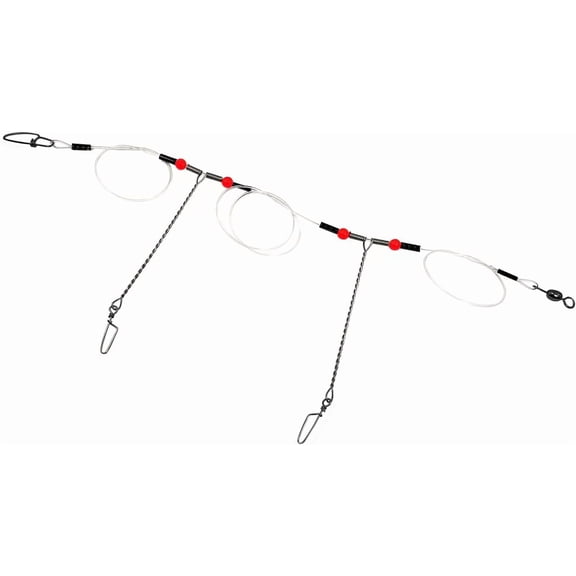 Fishing Tackle Leaders,Hi-Low Rig,Double Arms Saltwater Stainless Steel Leader with Swivels,High-Strength Fish Wire Gear Equipment, Fishing Gift