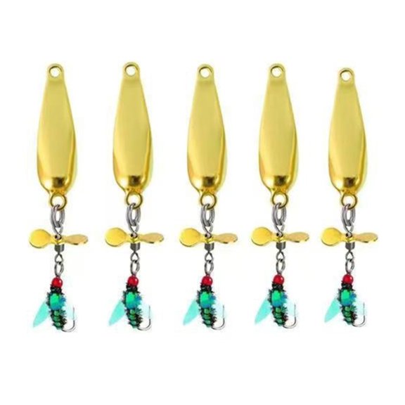 Fishing Tackle Spoon Spinner Sequins Baits with Propellers Fly Lures