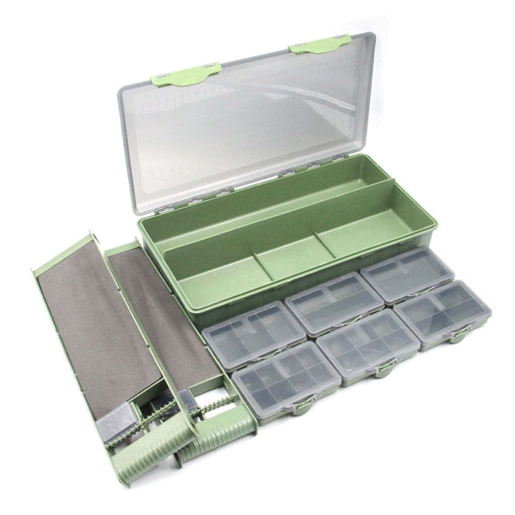Fishing Tackle Storage Box with Clear Lid Fishing Lures Baits Hook Storage Container Tackle Box Fishing Accessory Case